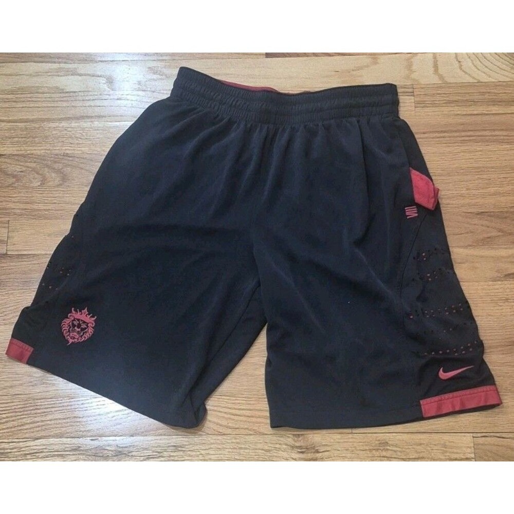 Nike Lebron James Black Red Basketball Shorts Men's Size Medium